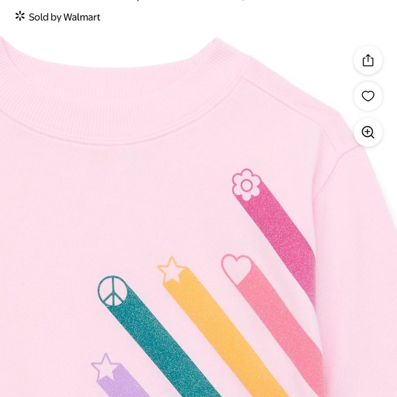 Wonder Nation Pink Rainbow Graphic Sweatshirt - Picture 2 of 6